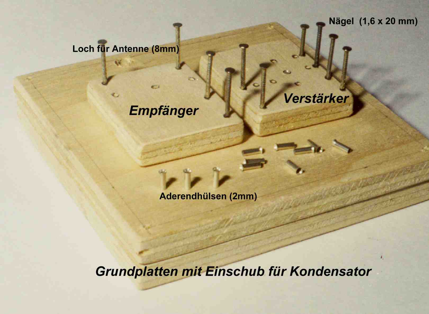 Grundplatte für Empfänger und Verstärker